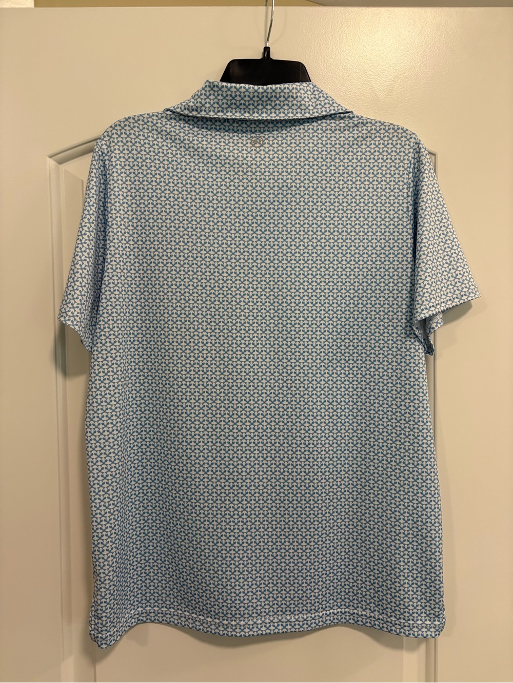 Vineyard Vines Sky Blue Micro-Print Polo - Picture 3 of 4
